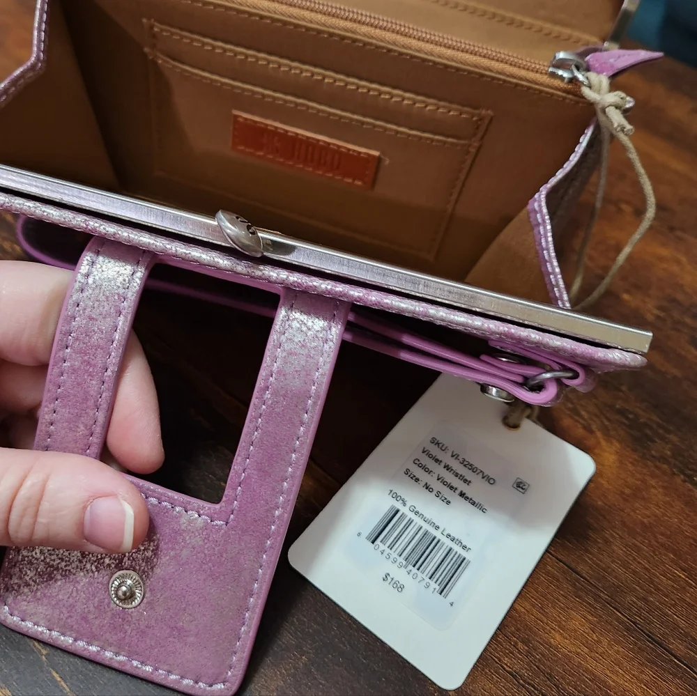 Violet Wristlet in Violet metallic by HOBO - Picture 6 of 9